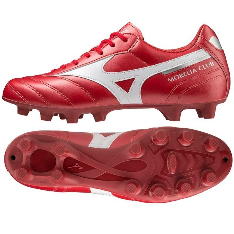 Buty piłkarskie Mizuno Morelia Ii Club Md M P1GA221660 czerwone pomarańcze i czerwienie