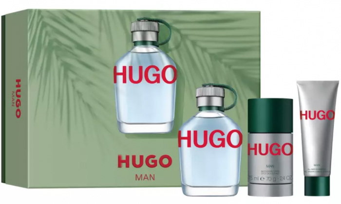 Zestaw Hugo Boss Eau De Toilette Spray 125 ml + Żel pod prysznic 50 ml + Dezodorant 75 ml (3616304099502). Perfumy męskie