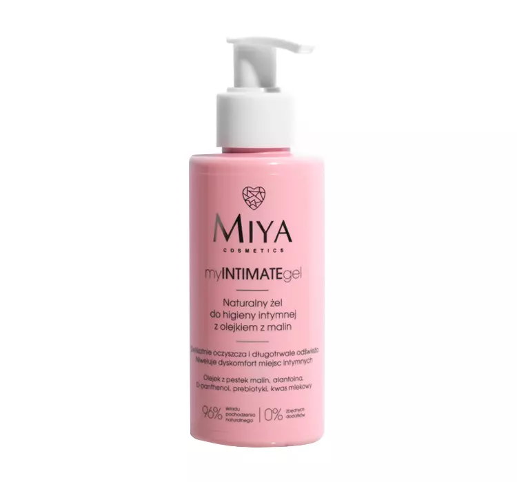 MIYA COSMETICS MY INTIMATE GEL NATURALNY ŻEL DO HIGIENY INTYMNEJ Z OLEJKIEM Z MALIN 140ML