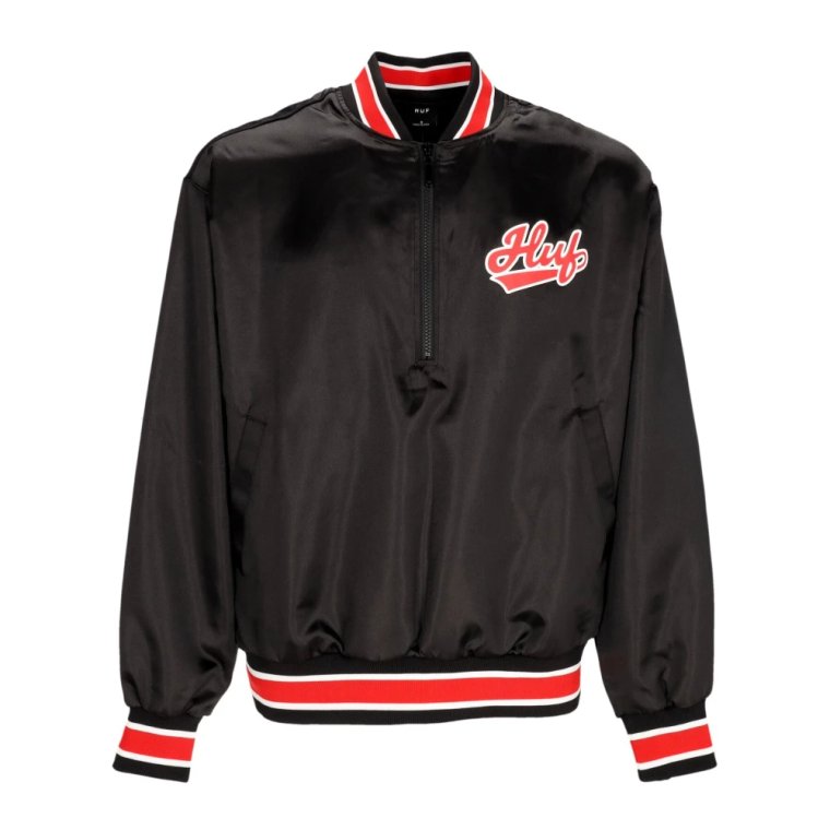 Satin Baseball Bomber Jacket Czarny HUF