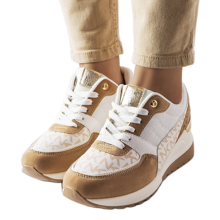 Beżowo-białe sneakersy Mireault beżowy