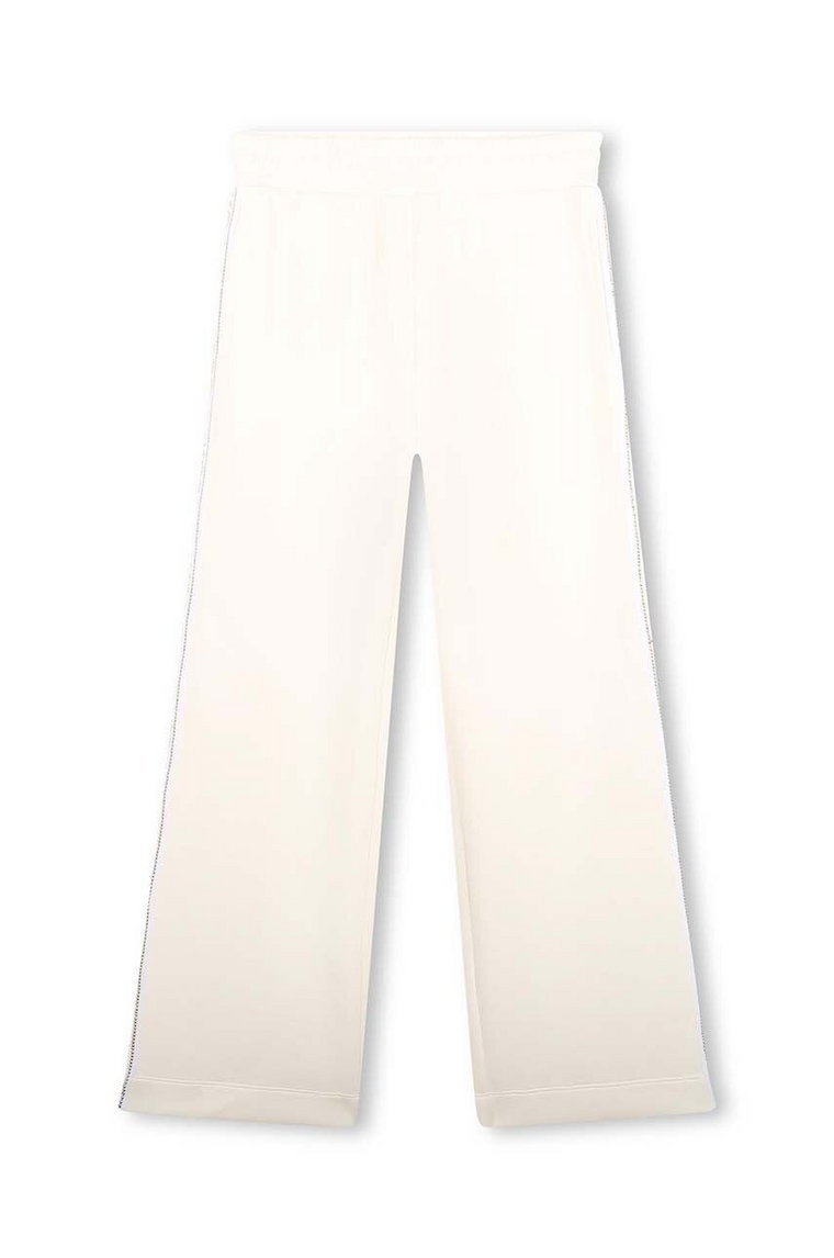 Michael Kors spodnie dresowe dziecięce kolor beżowy z aplikacją