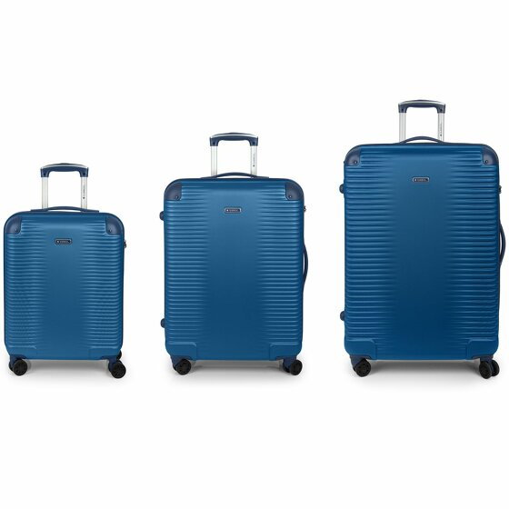 Gabol Balance XP 4 kółka Zestaw walizek 3-części z plisą rozprężną blau