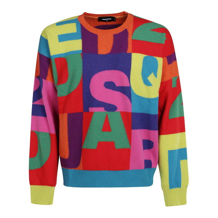Multicolor Alphabet Sweater Dsquared2