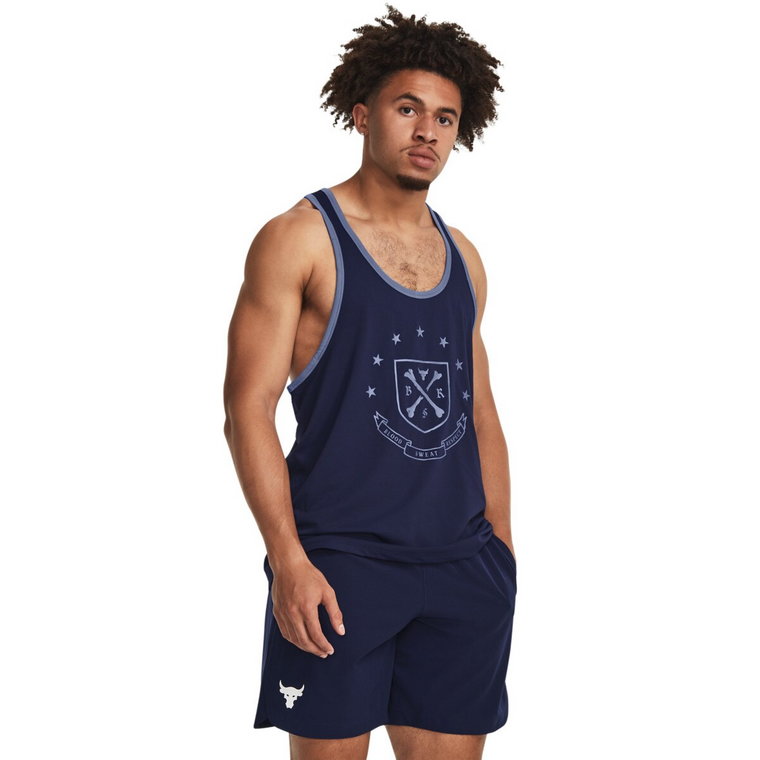 Męski top treningowy Under Armour Project Rock Gym Tank - granatowy