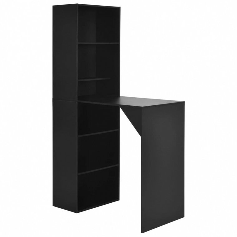 Stolik barowy z szafką, czarny, 115 x 59 x 200 cm kod: V-280228