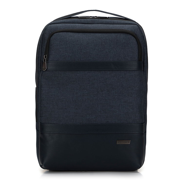 Męski plecak na laptopa 15,6 z szerokim uchwytem ciemnoniebieski