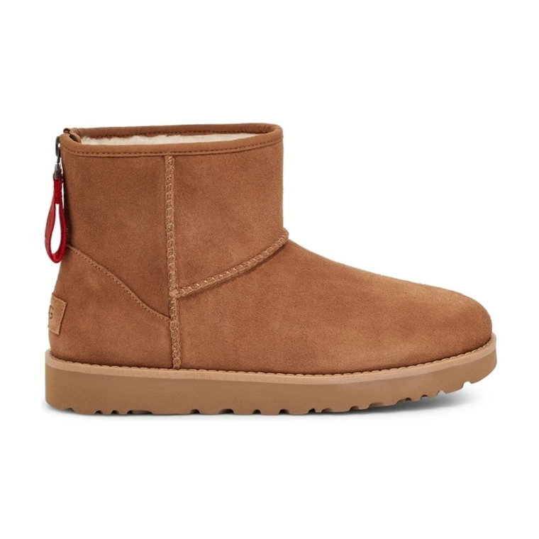 classic mini logo zip booties UGG