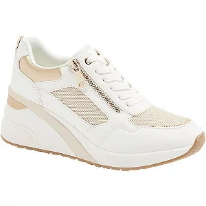 Biało-złote sneakersy venice - Damskie - Kolor: Białe - Rozmiar: 39