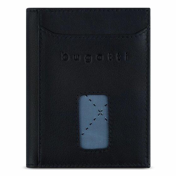 bugatti Secure Slim Portfel Ochrona RFID Skórzany 8 cm schwarz