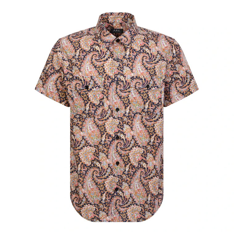 Stylowe Pomarańczowe Koszule z Wzorem Paisley A.p.c.