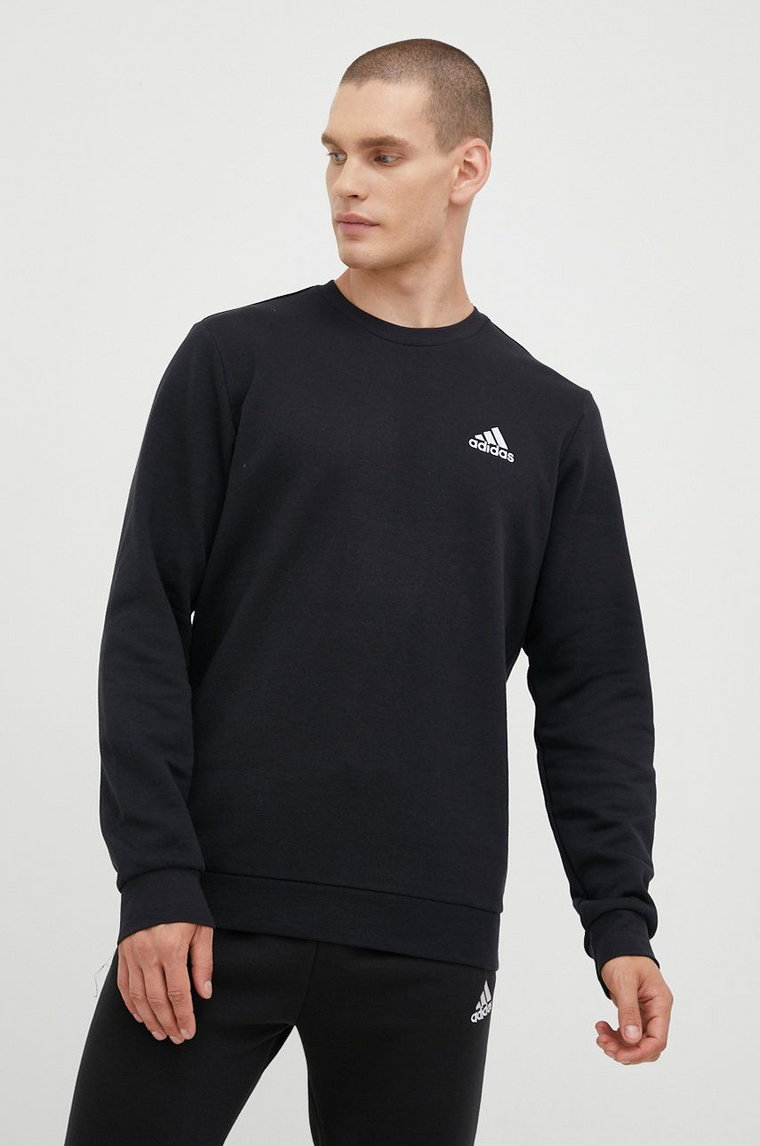 adidas bluza Essentials męska kolor czarny gładka GV5295