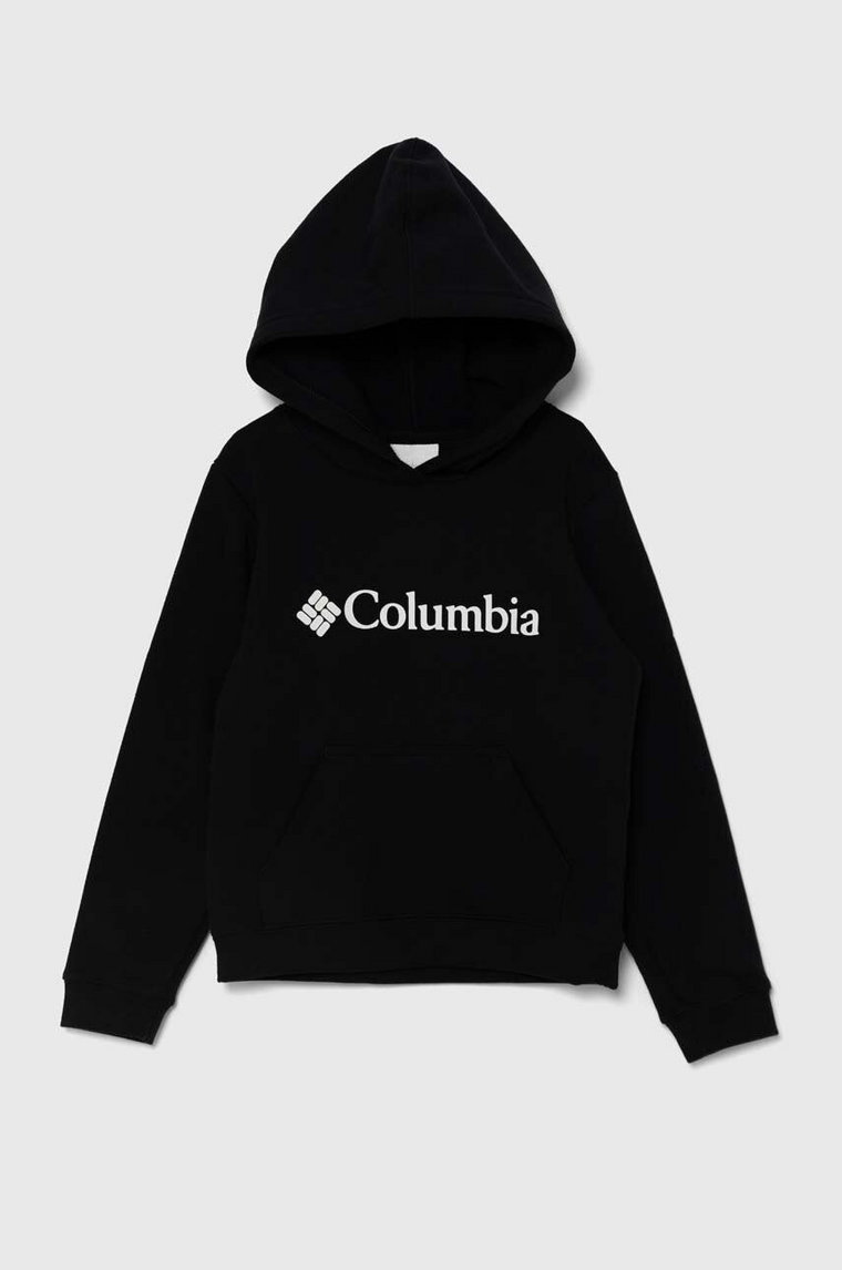 Columbia bluza dziecięca Columbia Trek Hoodi kolor czarny z kapturem z nadrukiem