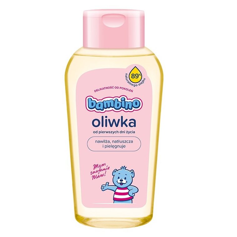 Bambino, Oliwka z witaminą F nawilżająca natłuszczająca i pielęgnująca 150ml