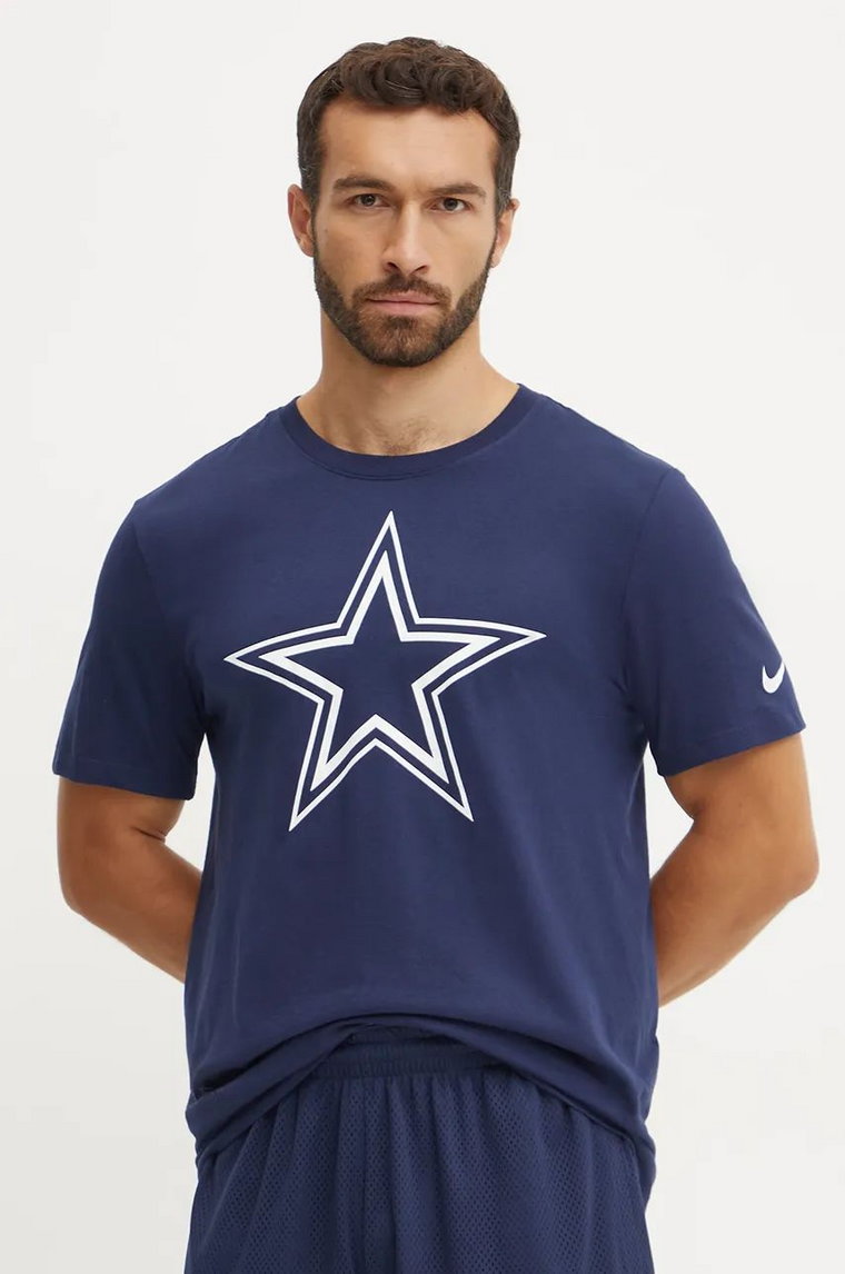 Nike t-shirt bawełniany Dallas Cowboys męski kolor granatowy z nadrukiem N199-41S-7RD-CLH