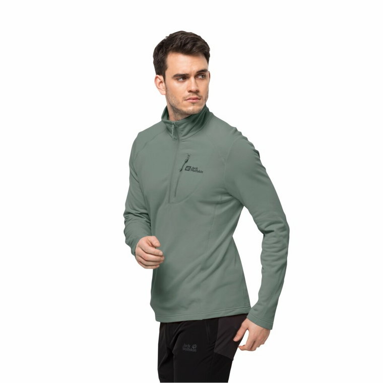 Męska bluza polarowa Jack Wolfskin KOLBENBERG HZ M hedge green - L