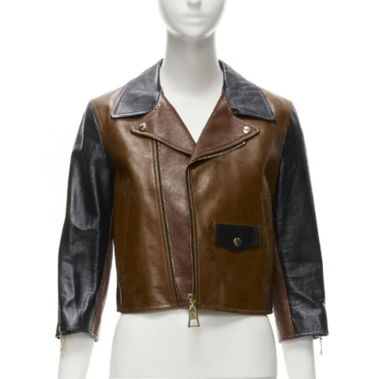 Pre-owned Leather outerwear Louis Vuitton Vintage