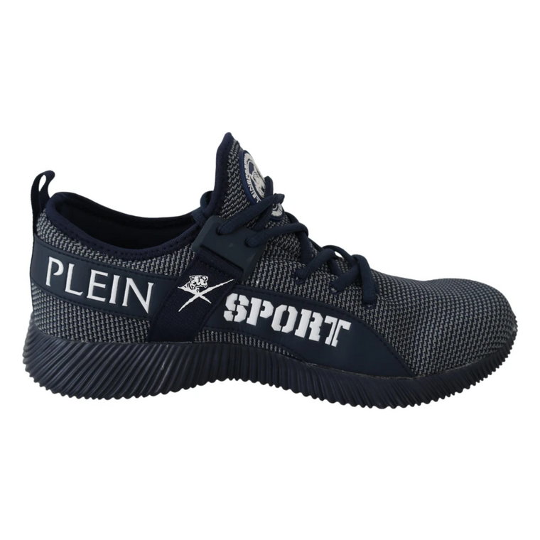 Niebieskie Indaco Polyesterowe Buty Carter Sneakers Plein Sport