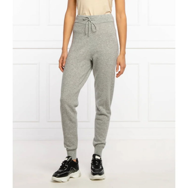 DKNY Wełniane spodnie jogger | Slim Fit | z dodatkiem kaszmiru