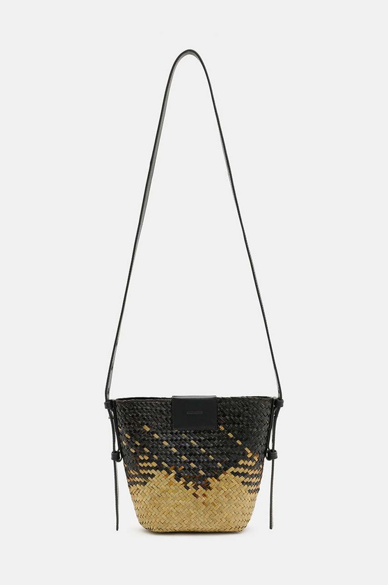 AllSaints torebka EBRO STRAW CROSSBODY kolor czarny W075XA