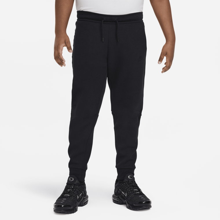 Spodnie dla dużych dzieci (chłopców) Nike Sportswear Tech Fleece (szersze rozmiary) - Czerń