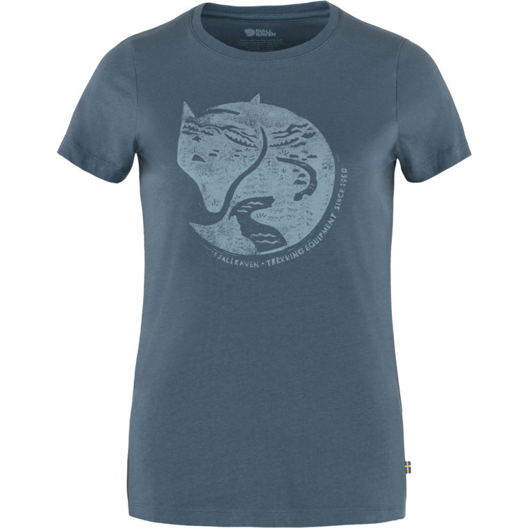 Koszulka damska Fjallraven Arctic Fox Print T-shirt indigo blue - M