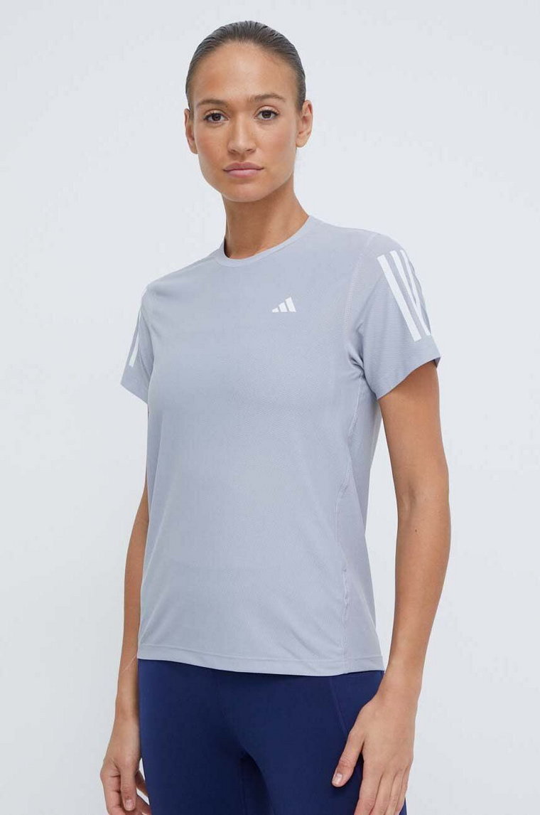 adidas Performance t-shirt do biegania Own the Run Own the Run kolor szary IP2041