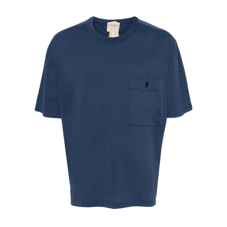Niebieski T-shirt z bawełny dżersejowej Ten C