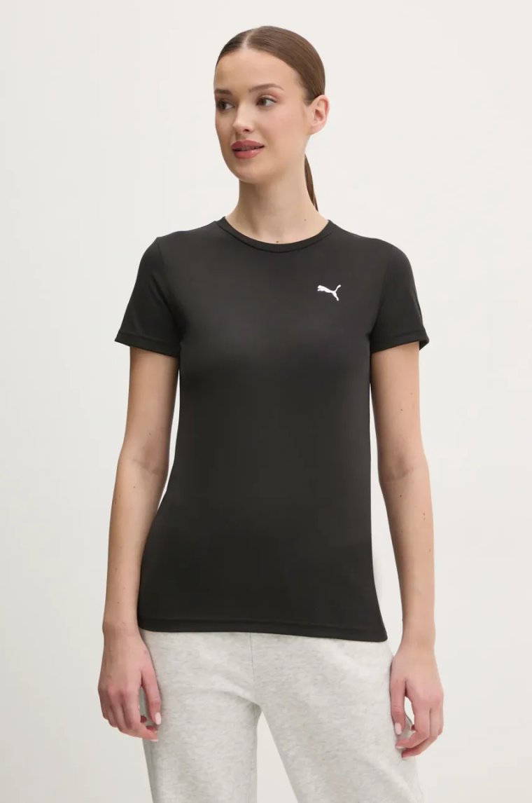 Puma t-shirt bawełniany damski kolor czarny 682376