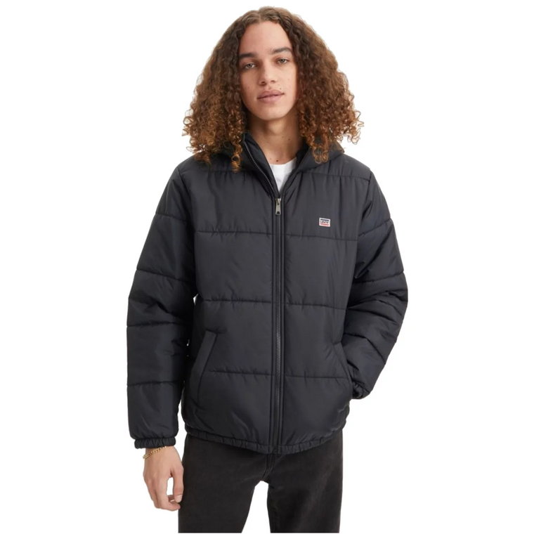 Levi's Telegraph Hood Shrt Jacket A42060000, Męskie, Czarne, kurtki, poliester, rozmiar: L