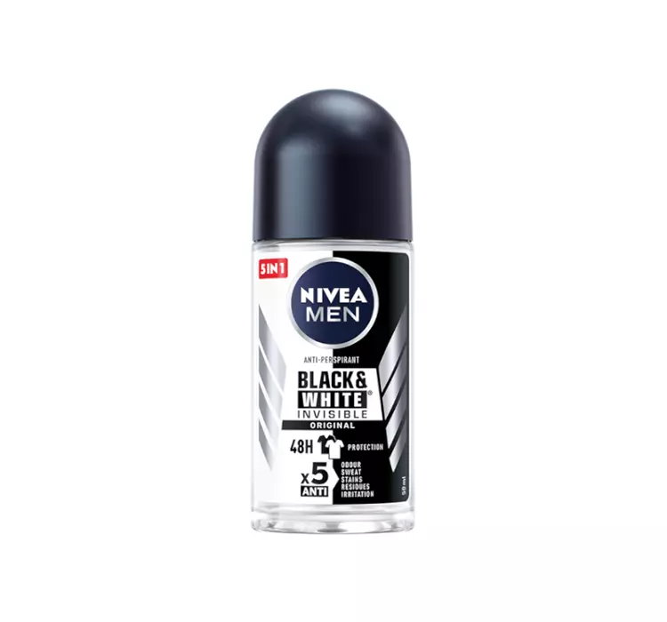 NIVEA MEN BLACK&WHITE INVISIBLE ANTYPERSPIRANT ROLL ON 50ML