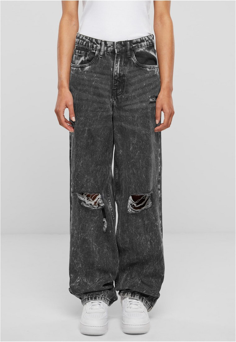 Spodnie Jeansowe Baggy Damskie Szare Urban Classics TB6155