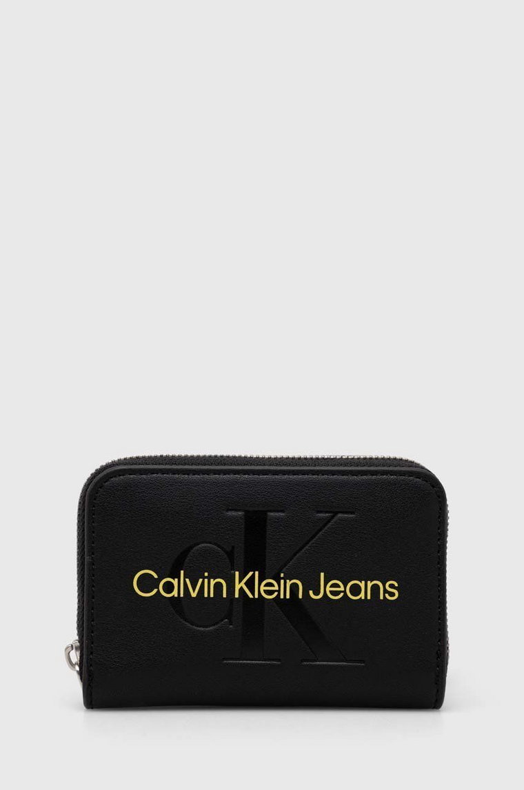 Calvin Klein Jeans portfel damski kolor czarny