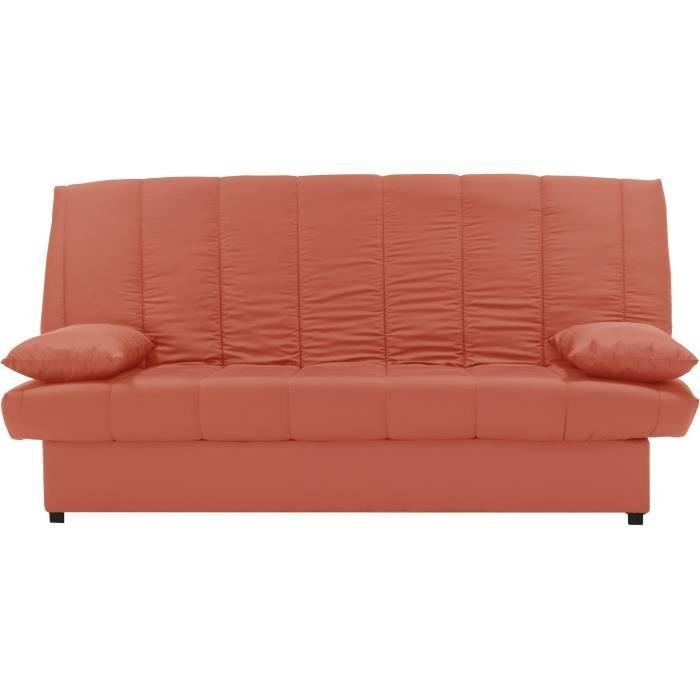 Sofa rozkładana 3-osobowa - 100% bawełna Tkanina z terakoty - Styl współczesny - dł. 190 x gł. 92 cm - MILA