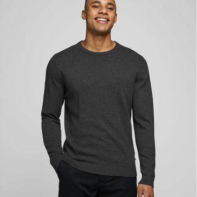 Sweter Basic 12137190 Szary Regular Fit