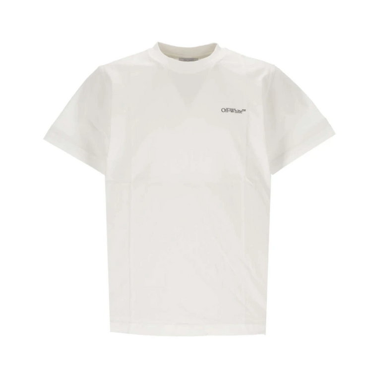 Biała koszulka z logo i nadrukiem na plecach Off White
