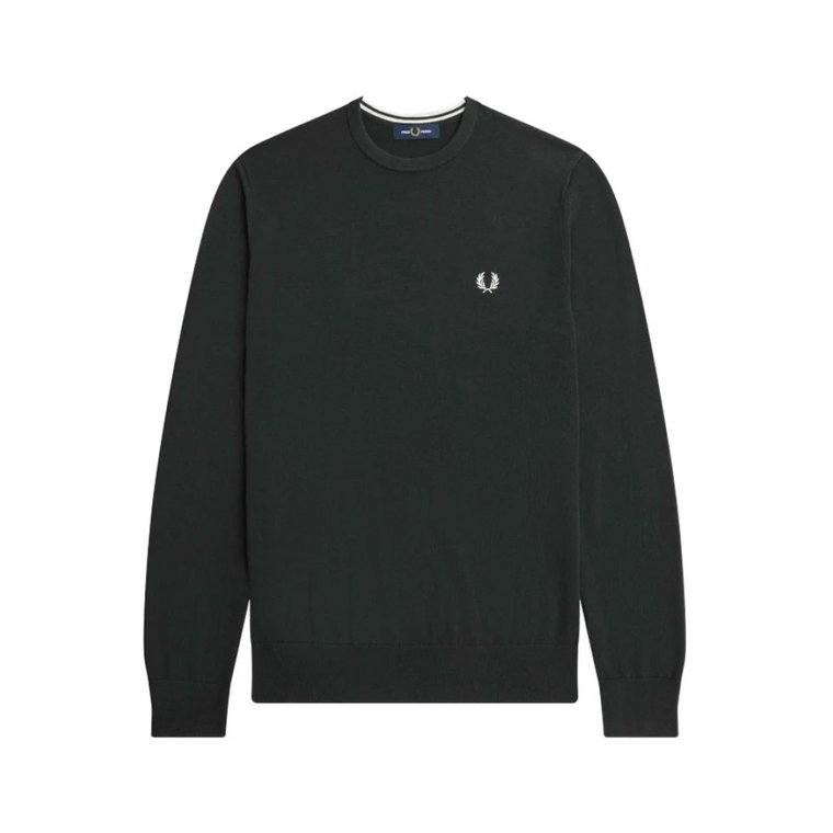 Sweter z wełny merino z okrągłym dekoltem Fred Perry