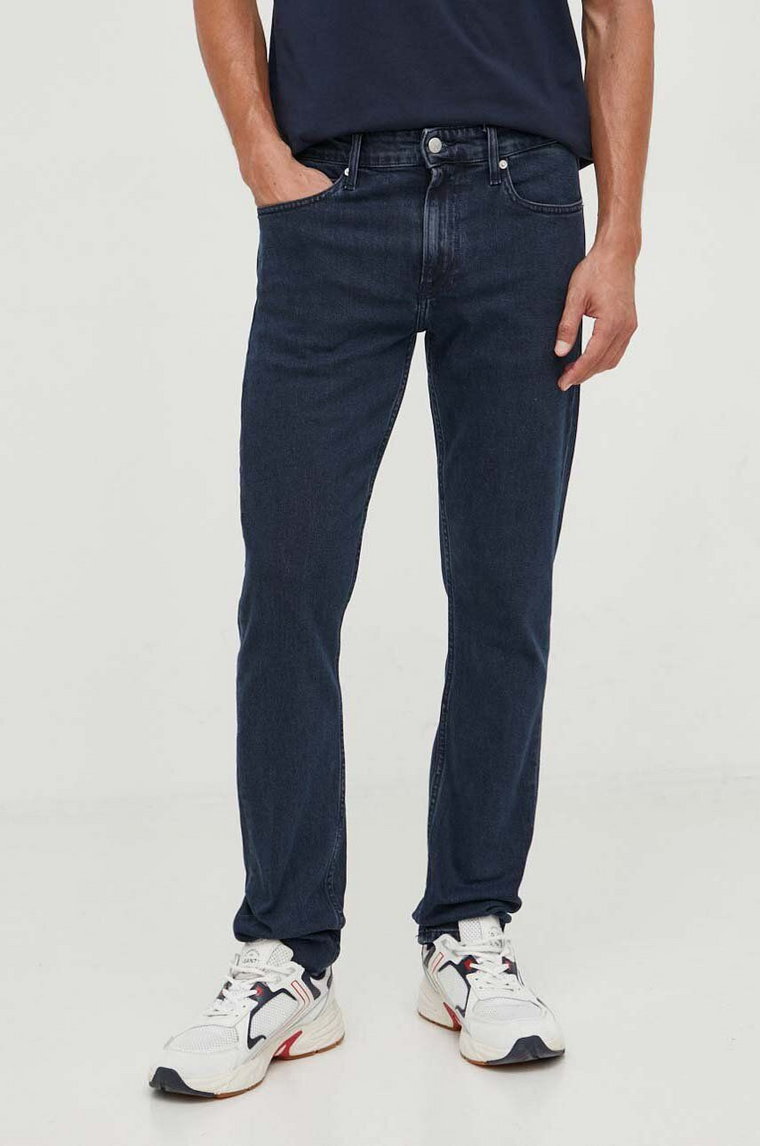 Calvin Klein Jeans jeansy męskie kolor granatowy