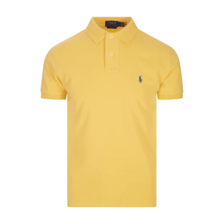Custom Slim Fit Polo Shirt Żółty Ralph Lauren