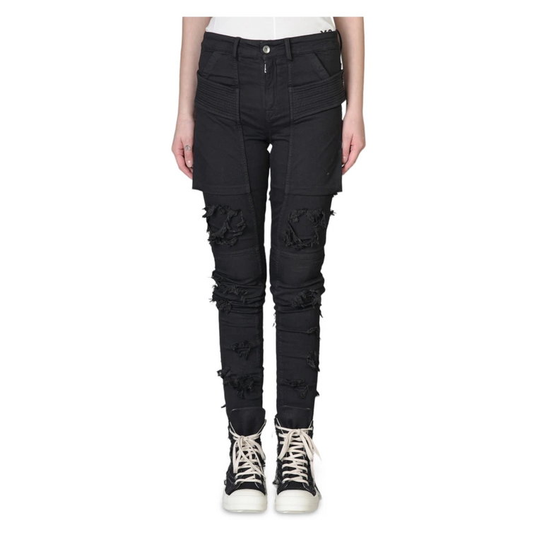 Slashed Jeans - Stylowe i Trendy Rick Owens