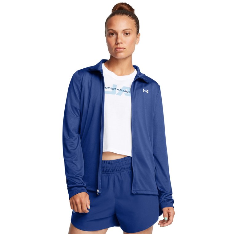 Damska bluza treningowa rozpinana bez kaptura Under Armour Tech Full Zip - niebieska