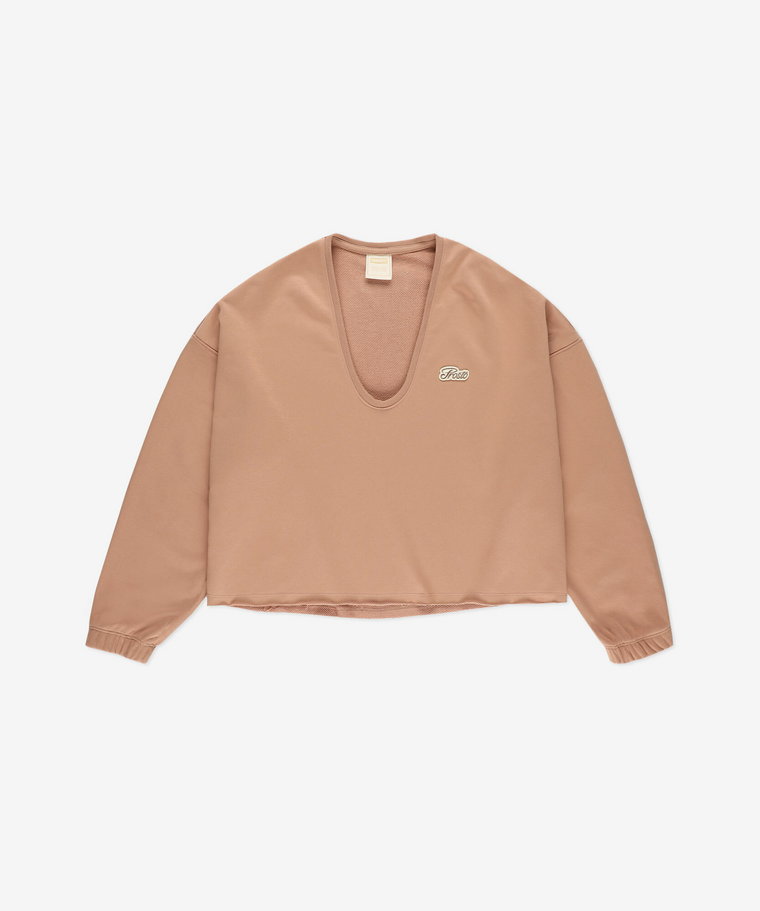 Sweatshirt Leisure Cut Beige