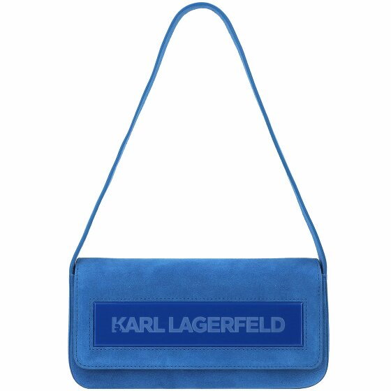 Karl Lagerfeld Essential Torba na ramię Skórzany 24 cm royal blue