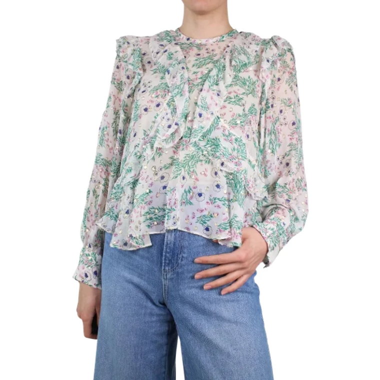Kwiatowa jedwabno-mieszanka bluzka Isabel Marant Pre-owned