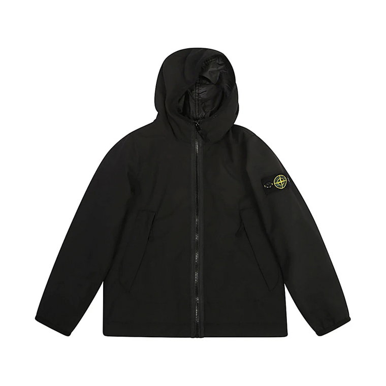 Czarna Parka Dla Chłopców Stone Island