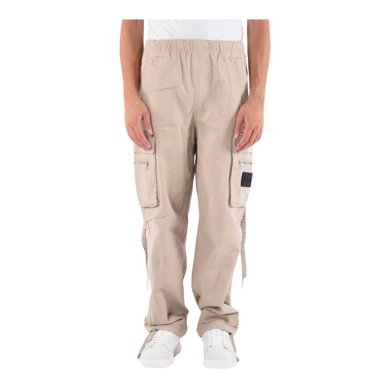 Spodnie cargo z bawełnianej tkaniny twill Calvin Klein Jeans