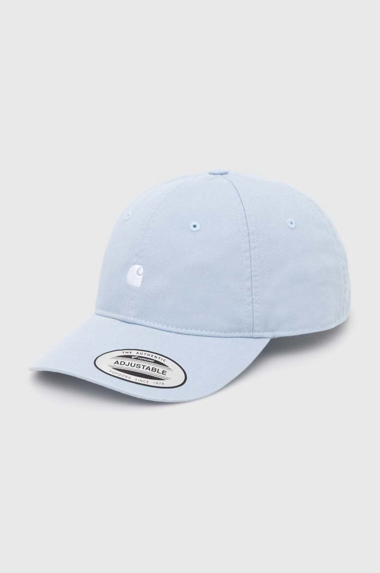 Carhartt WIP czapka z daszkiem bawełniana Madison Logo Cap kolor niebieski z aplikacją I023750.0ROXX