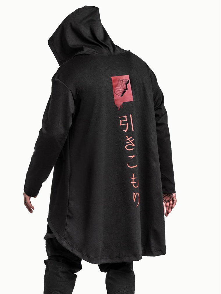 Bluza Z Kapturem Oversize Techwear Czarna Le Fantome Nightwalker Japan