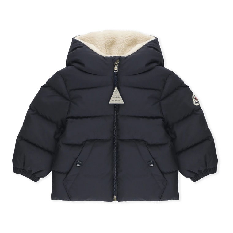 Niebieska Baby Pikowana Kurtka Puchowa Moncler