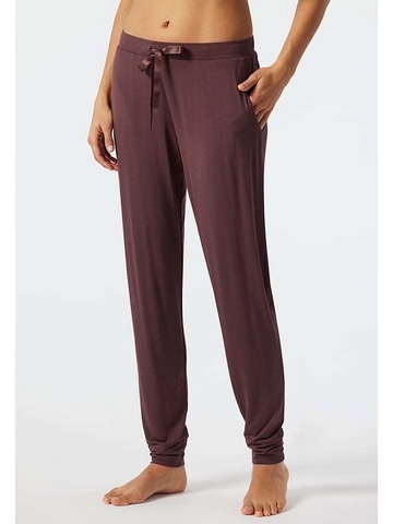 Schiesser Spodnie piżamowe w kolorze bordowym